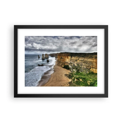 Pôster com moldura preta - Beleza crua - 40x30 cm