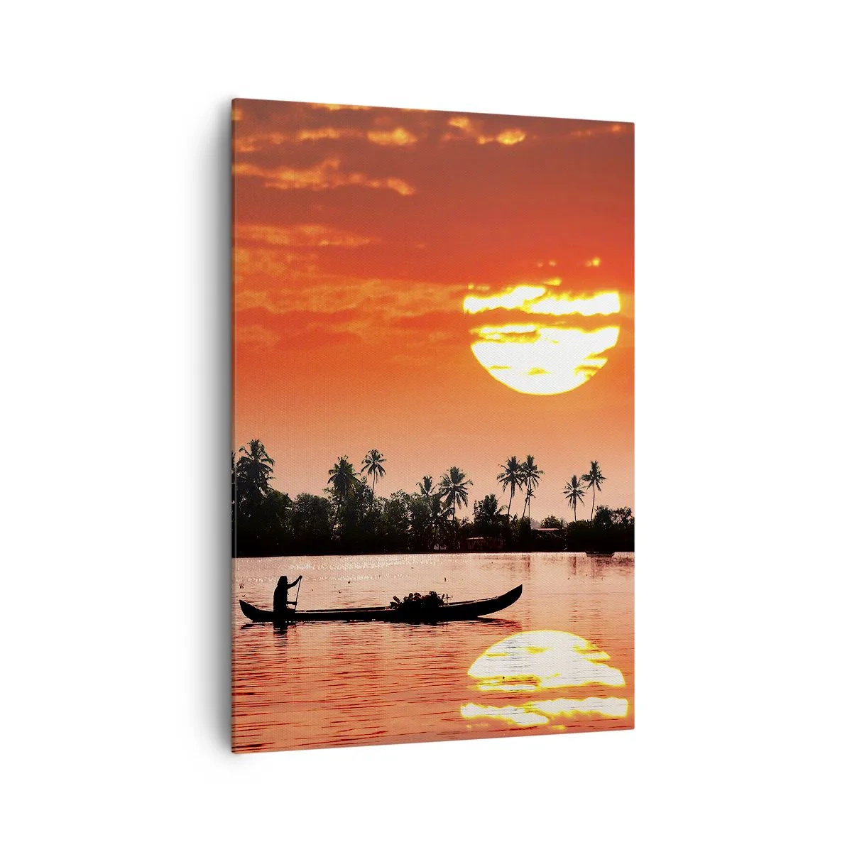 Quadro em tela - A calma dos trópicos ao pôr do sol - 70x100 cm