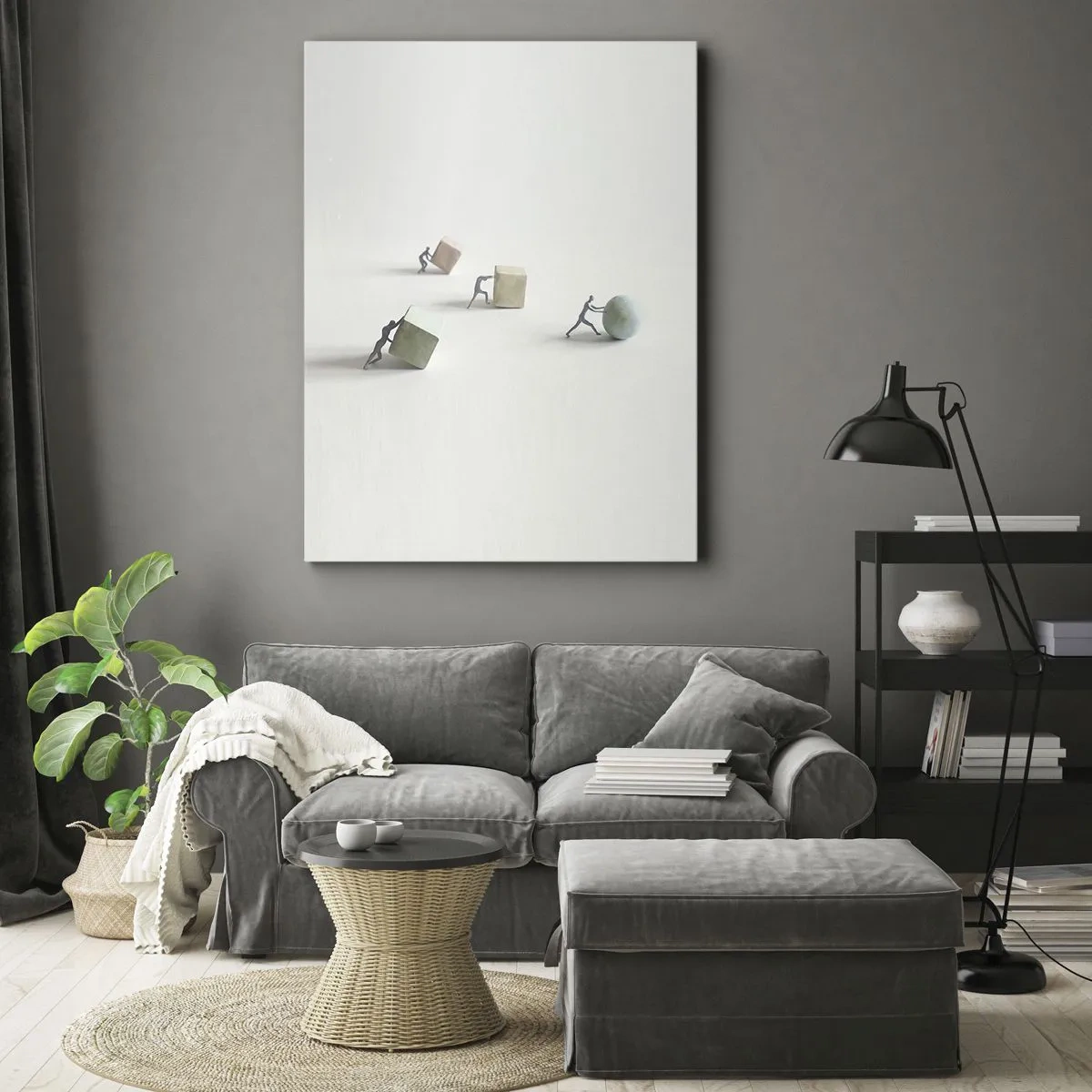 Quadro em tela - É a vida - 65x120 cm