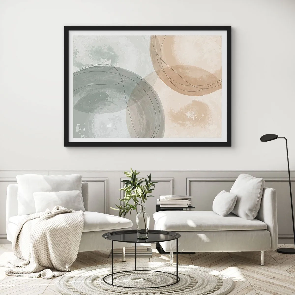 Pôster com moldura preta - Difusão de Mundos - 40x30 cm