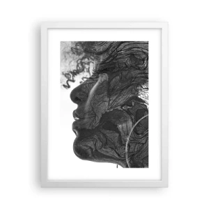 Pôster em moldura branca - Entrelaçados em sonhos - 30x40 cm
