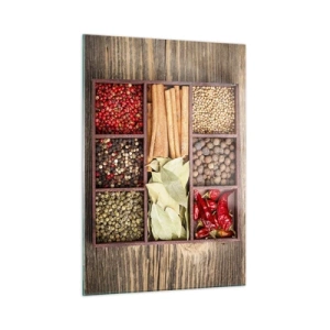Quadro em vidro - Ordem das formas, um ramo de aromas - 50x70 cm