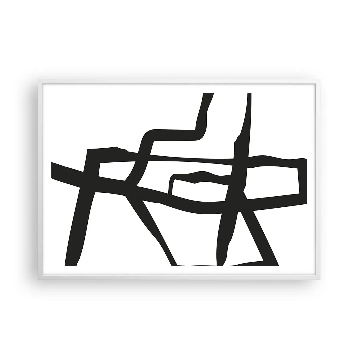Pôster em moldura branca - Projeto preto e branco - 100x70 cm