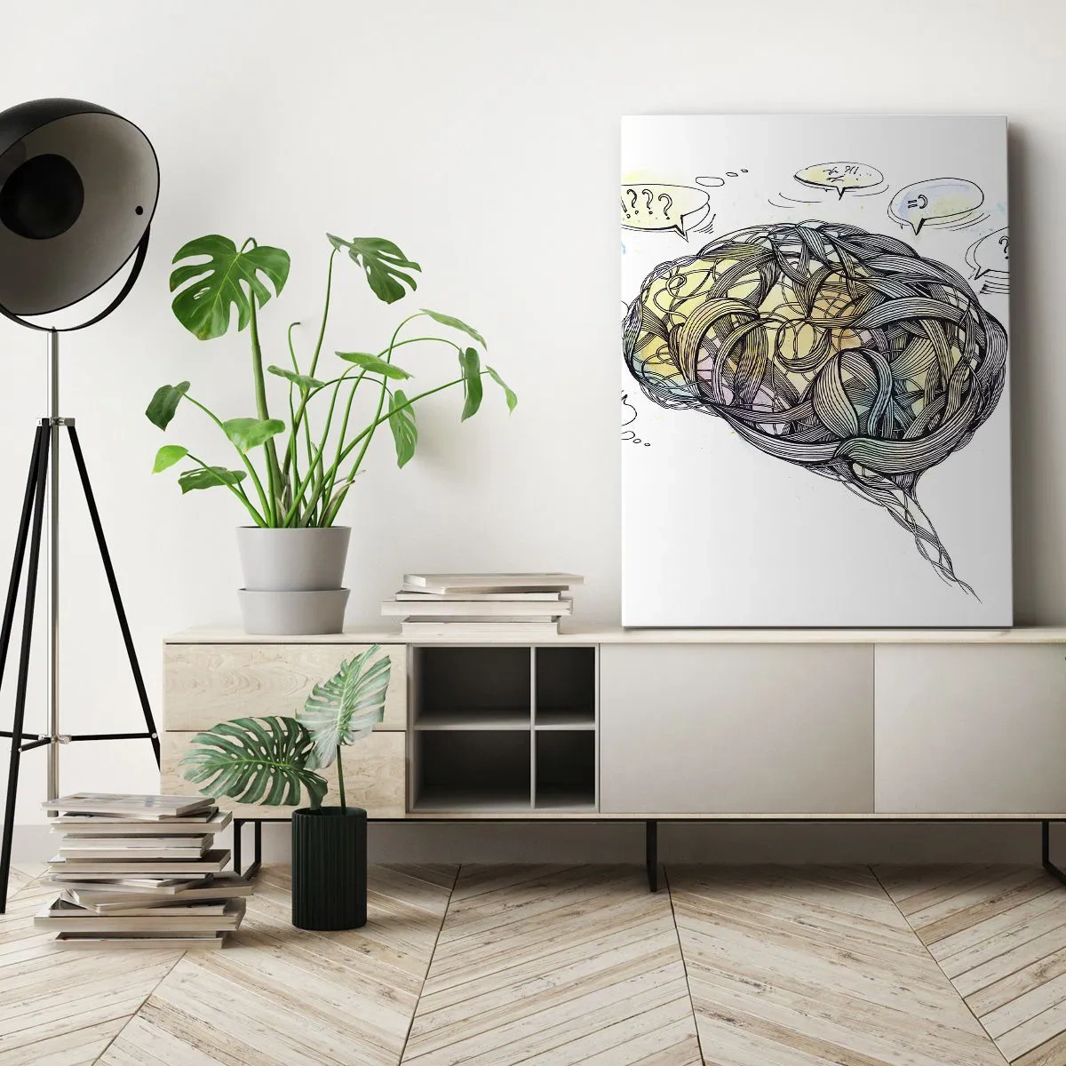 Quadro em tela - O ser humano - um grande enigma - 45x80 cm