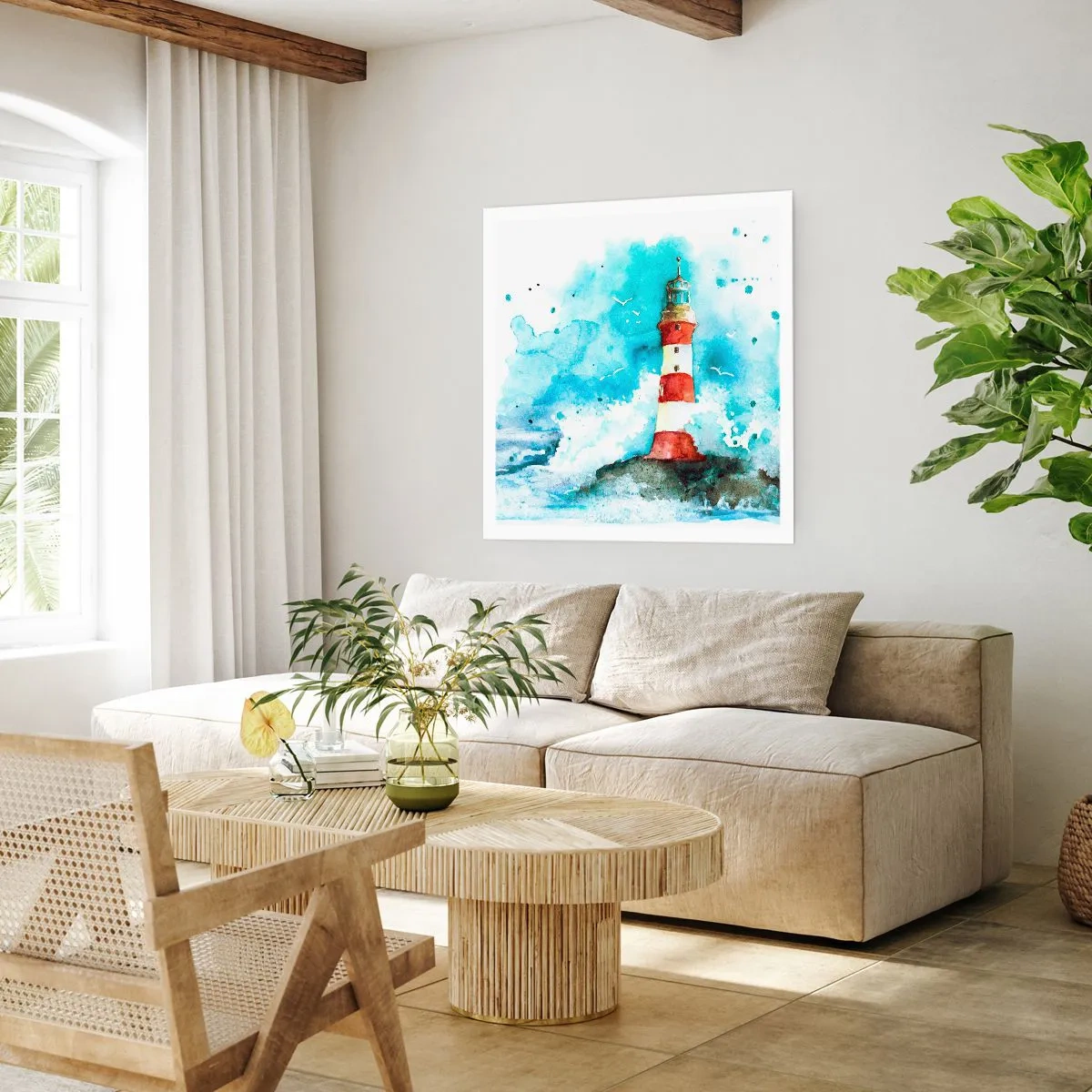 Pôster - Unidade dos elementos da natureza - 60x60 cm