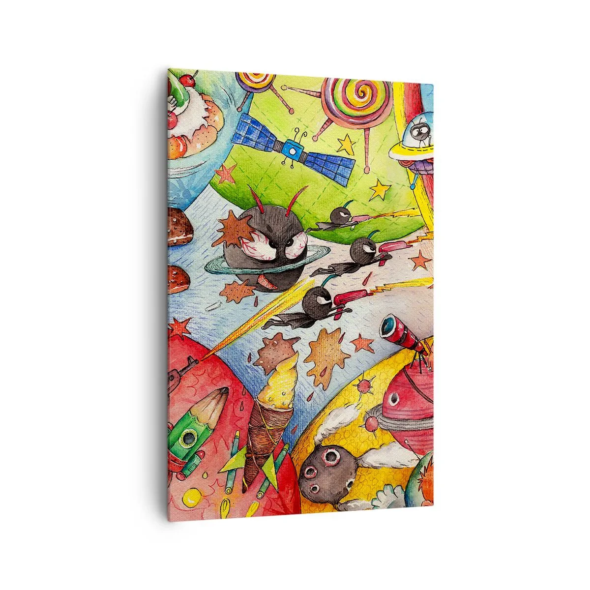 Quadro em tela - Uma grande aventura espacial - 80x120 cm