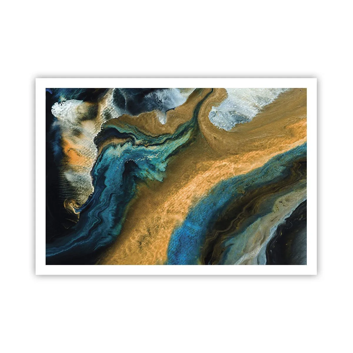 Pôster - Azul – amarelo – influências mútuas - 100x70 cm
