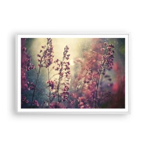 Pôster em moldura branca - Jardim Secreto - 100x70 cm