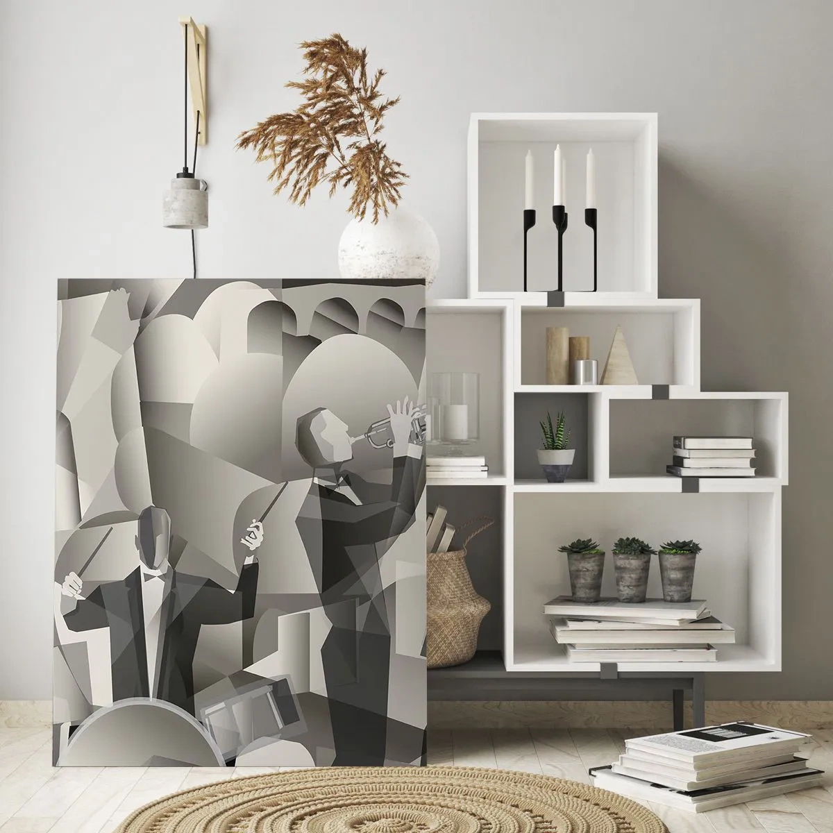 Quadro em vidro - No espaço dos sons - 50x70 cm