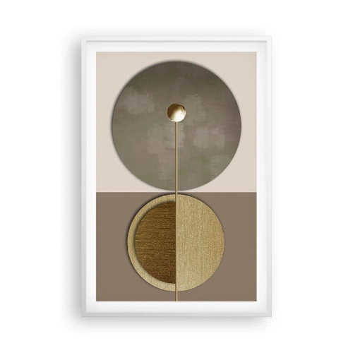 Pôster em moldura branca - Equilíbrio perfeito - 61x91 cm