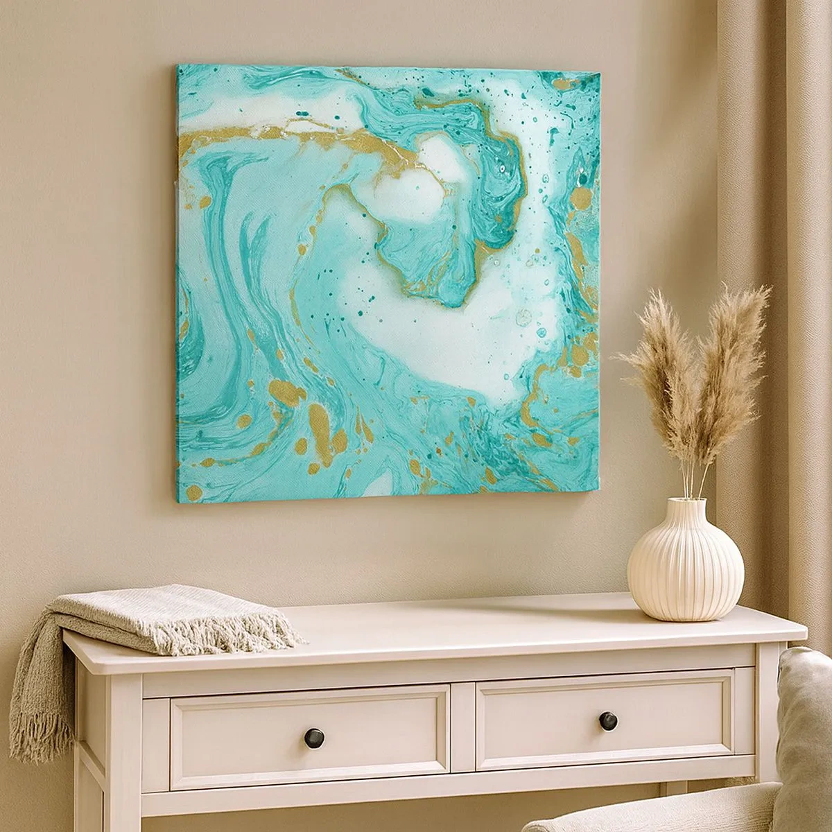 Quadro em tela - Sob a grande onda do período Edo - 30x30 cm