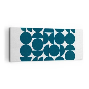 Quadro em tela - Círculos e semicírculos - 120x50 cm