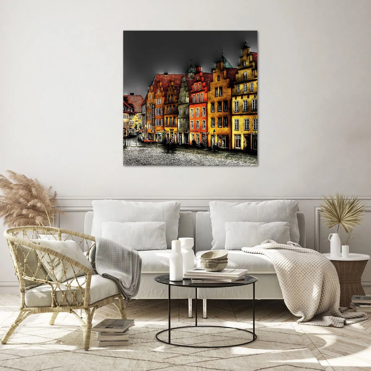 Quadro em vidro - Falta apenas uma carruagem encantada - 50x50 cm