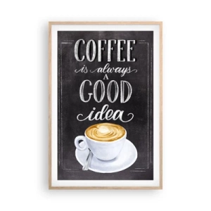 Pôster com moldura de carvalho claro - Claro! - 61x91 cm