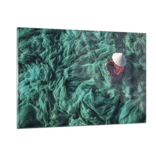 Quadro em vidro - Num mar de redes - 120x80 cm