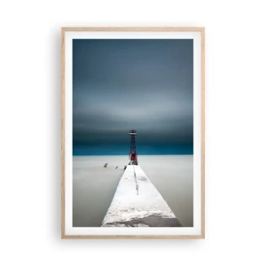 Pôster com moldura de carvalho claro - Ao encontro do infinito - 61x91 cm