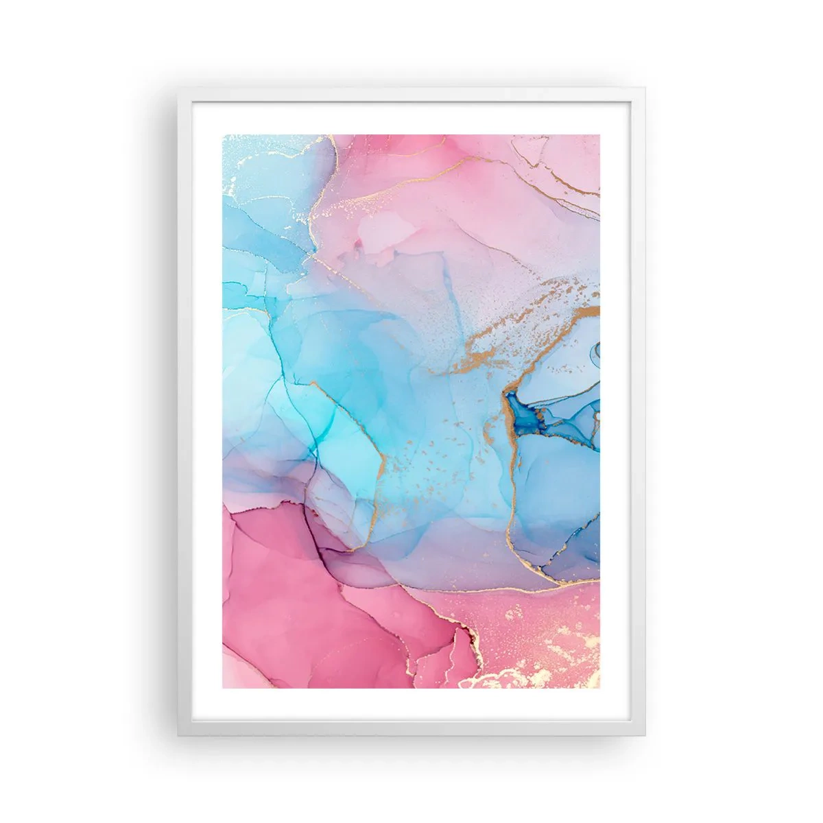 Pôster em moldura branca - Encontro e difusão - 50x70 cm