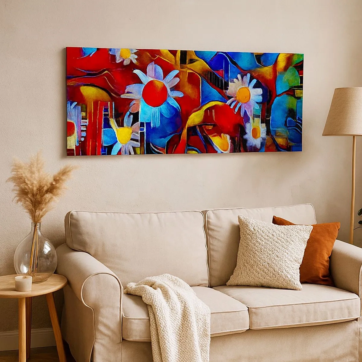 Quadro em tela - Cores da vida - 100x40 cm