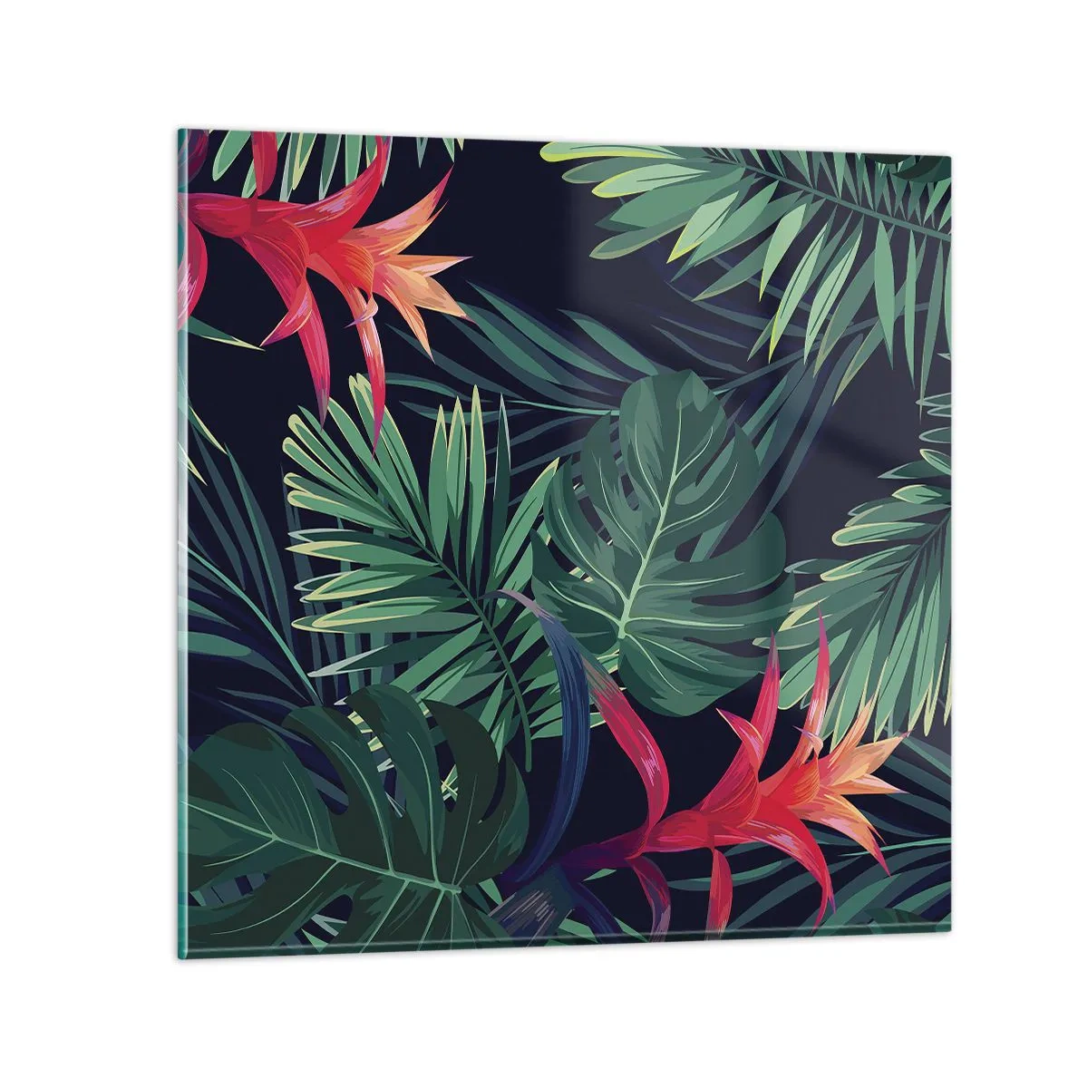 Quadro em vidro - Queimar em verde - 50x50 cm