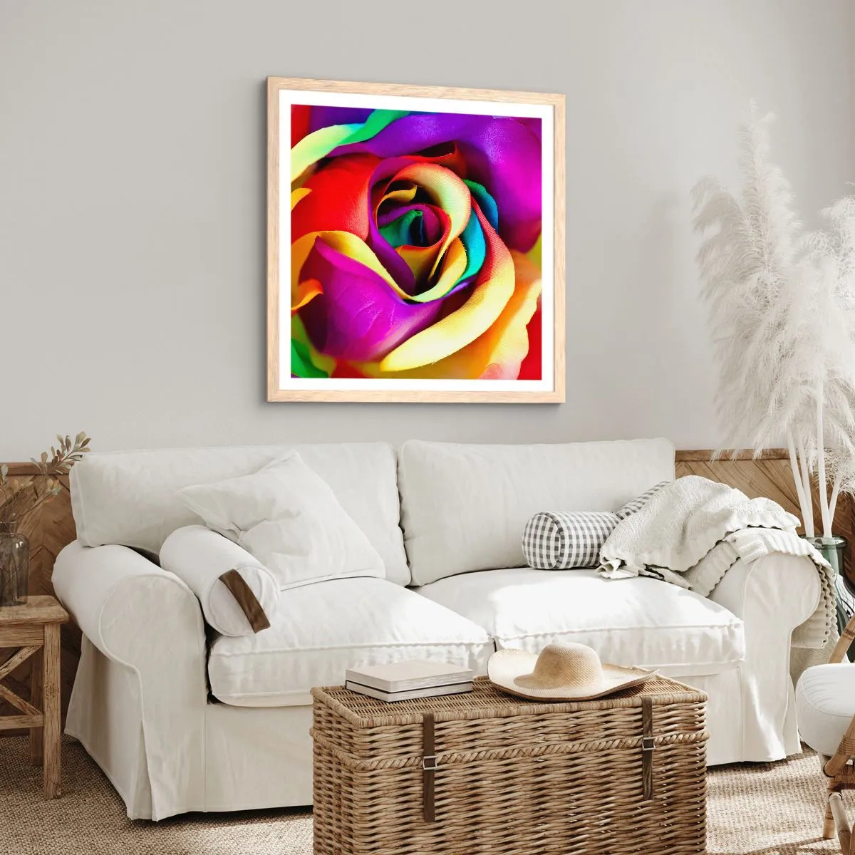 Pôster com moldura de carvalho claro - É impossível - 50x50 cm