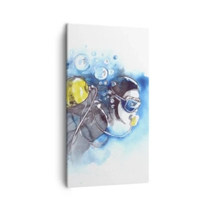 Quadro em tela - Azul Infinito - 45x80 cm