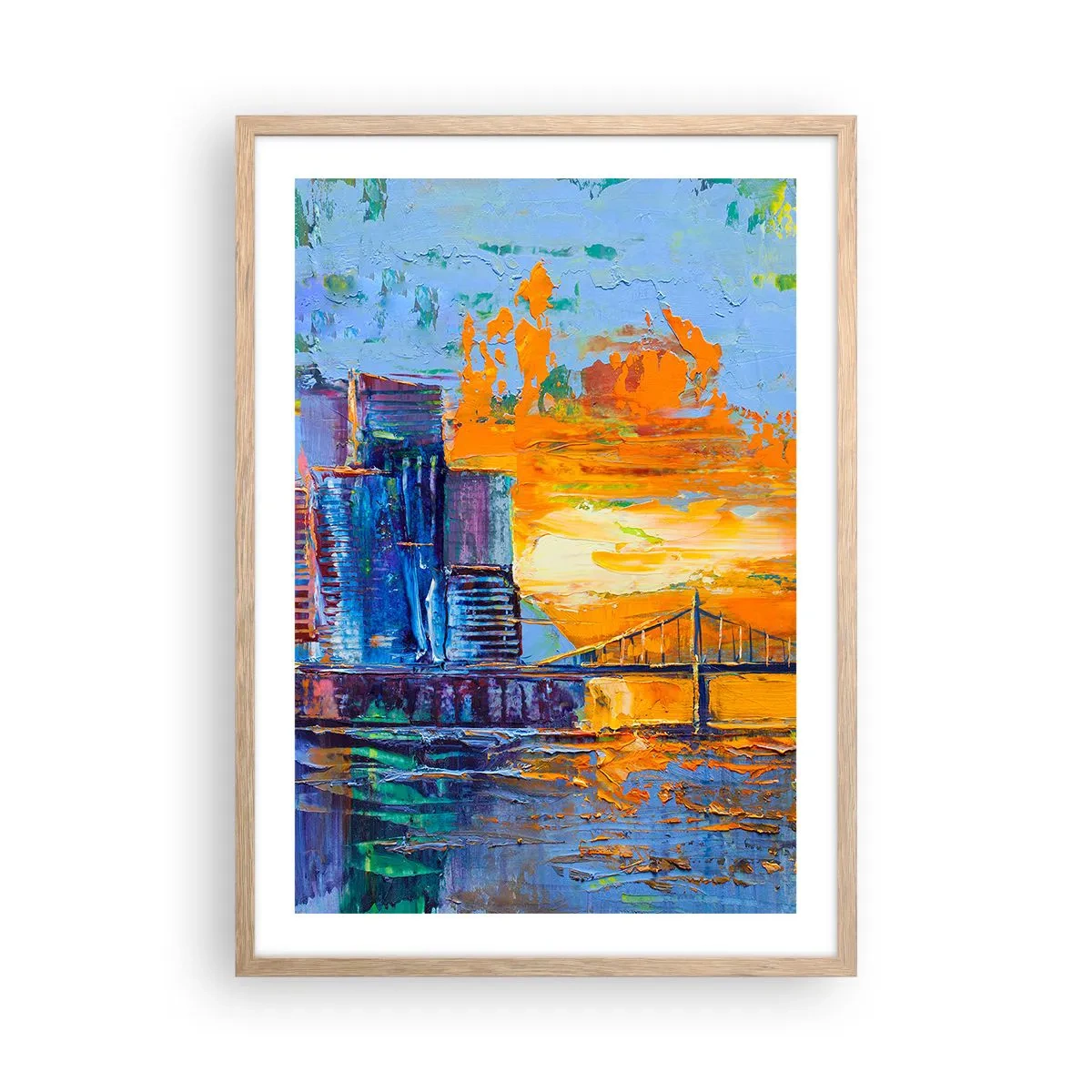 Pôster com moldura de carvalho claro - Cultura e natureza - 50x70 cm