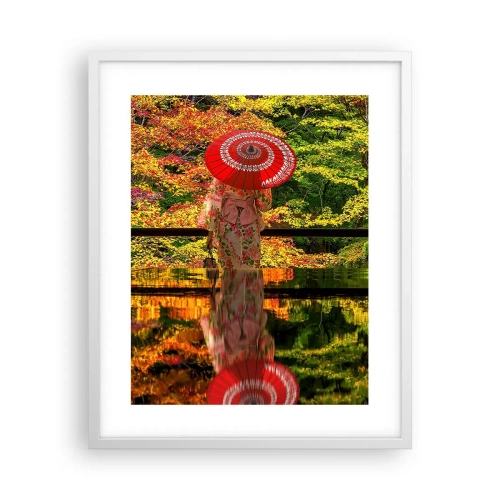 Pôster em moldura branca - No templo da natureza - 40x50 cm