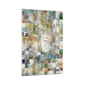 Quadro em vidro - Embaralhamento geométrico - 70x100 cm