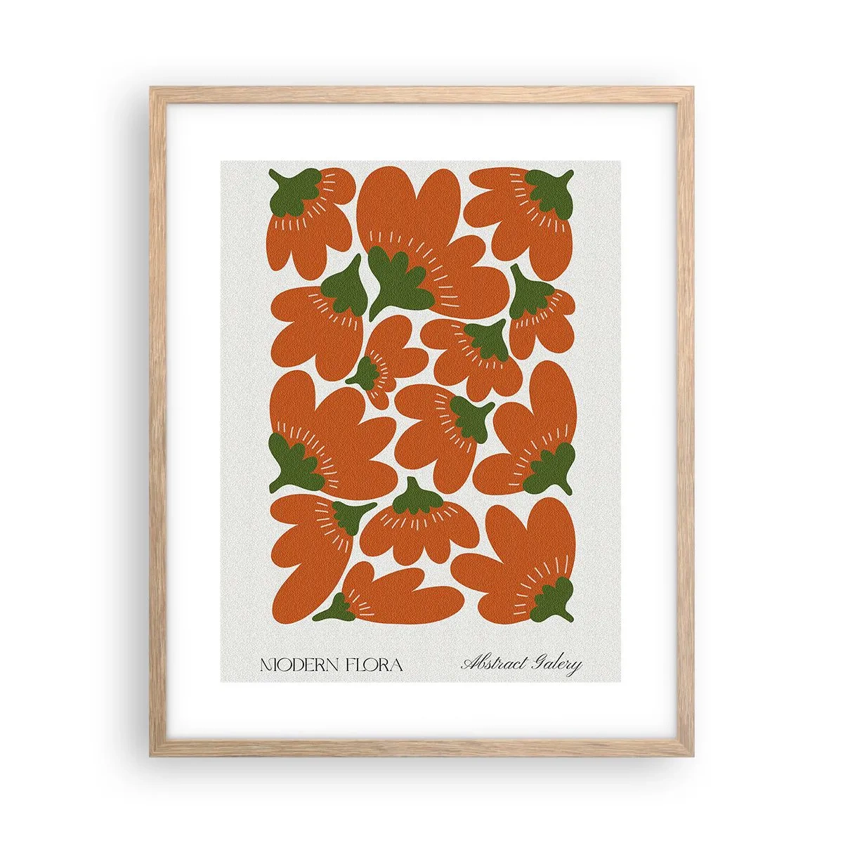 Pôster com moldura de carvalho claro - Da vida das flores - 40x50 cm