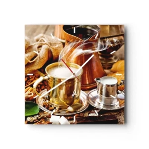 Relógio de parede - Relógio em vidro - Bons dias! - 30x30 cm