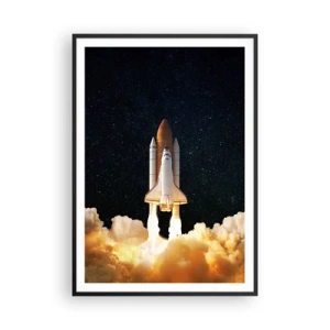 Pôster com moldura preta - Ad astra! - 70x100 cm