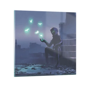 Quadro em vidro - A vida vai voltar - 70x70 cm