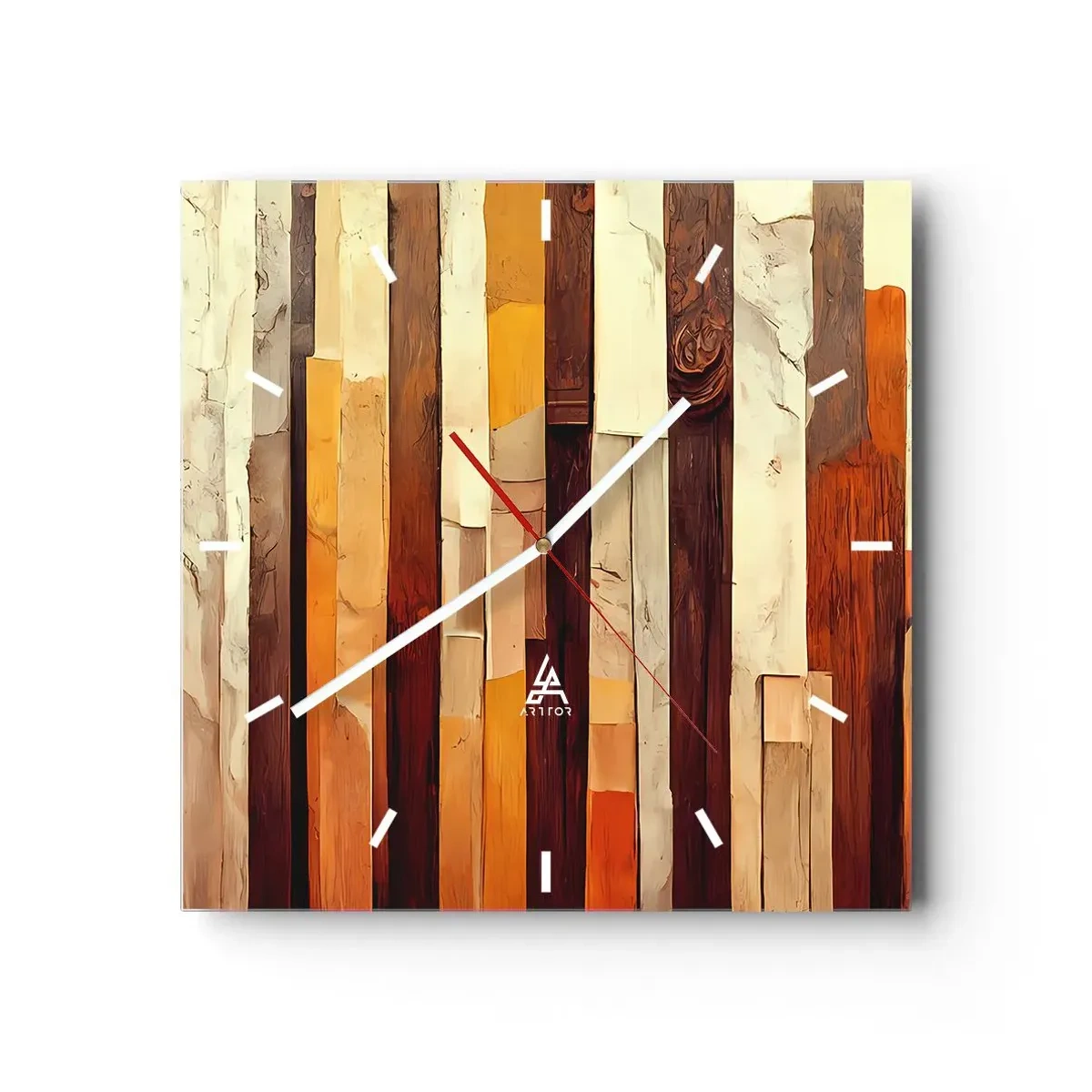 Relógio de parede - Relógio em vidro - Hino das árvores da floresta - 40x40 cm