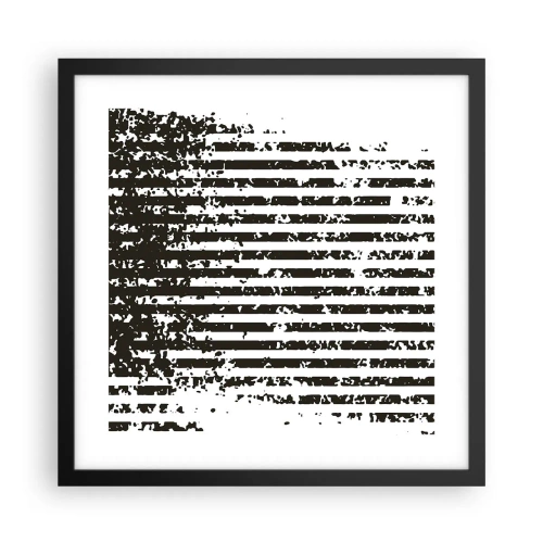 Pôster com moldura preta - Ritmo e ruído - 40x40 cm