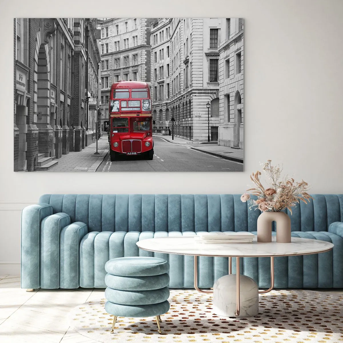 Quadro em vidro - A vida quotidiana não deve ser cinzenta - 100x70 cm