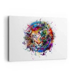 Quadro em tela - À espreita atrás do véu arco-íris - 120x80 cm