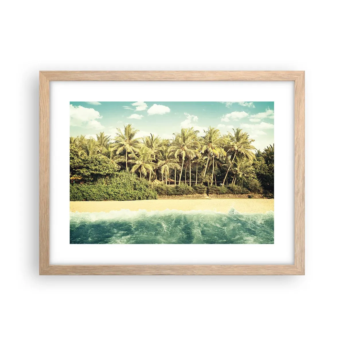 Pôster com moldura de carvalho claro - Ou talvez aqui? - 40x30 cm