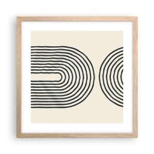 Pôster com moldura de carvalho claro - Em um momento... - 40x40 cm