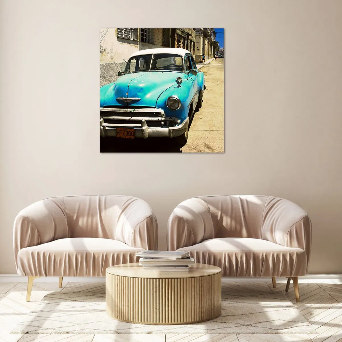 Quadro em vidro - Evviva Cuba! - 30x30 cm