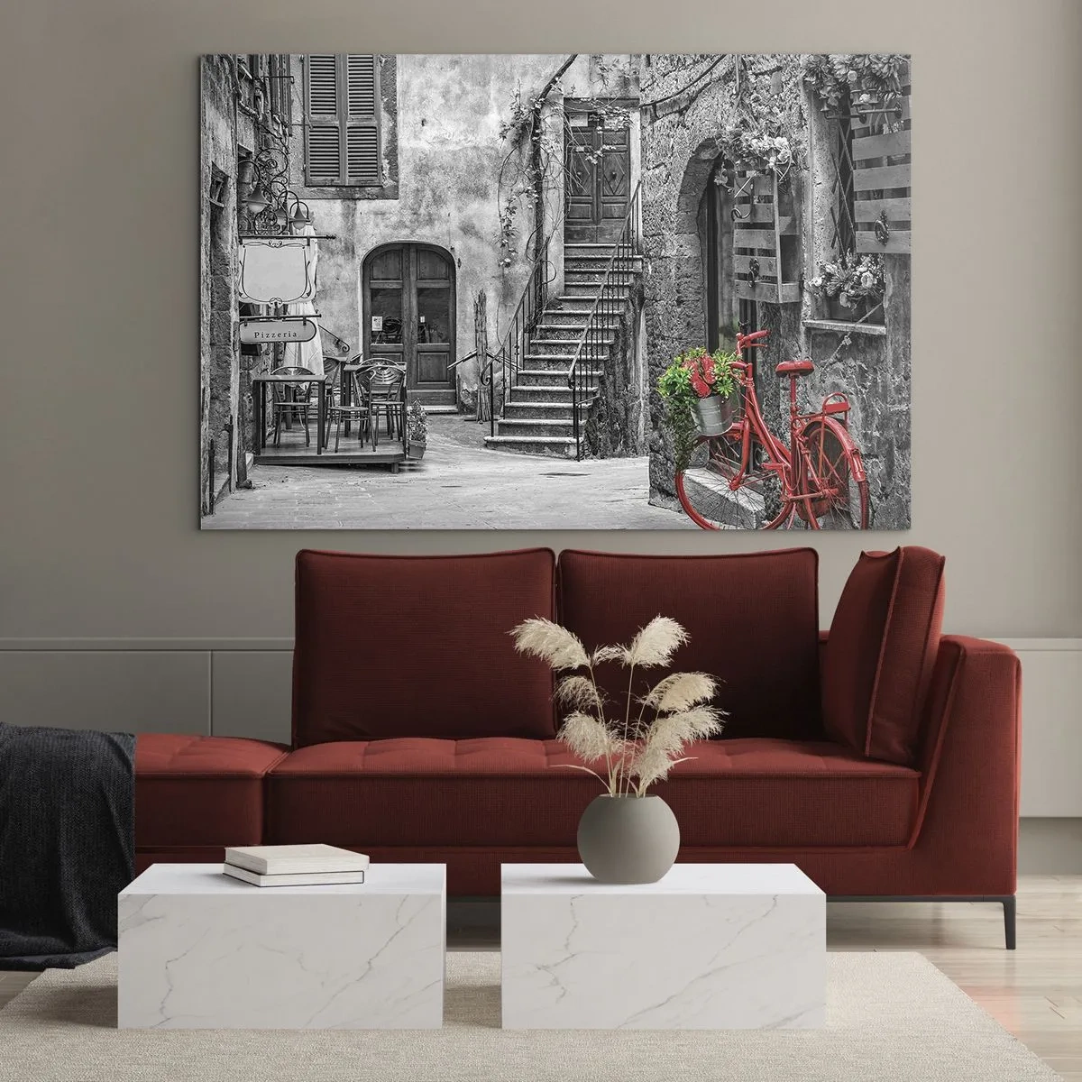 Quadro em vidro - Beco da Toscana - 120x80 cm