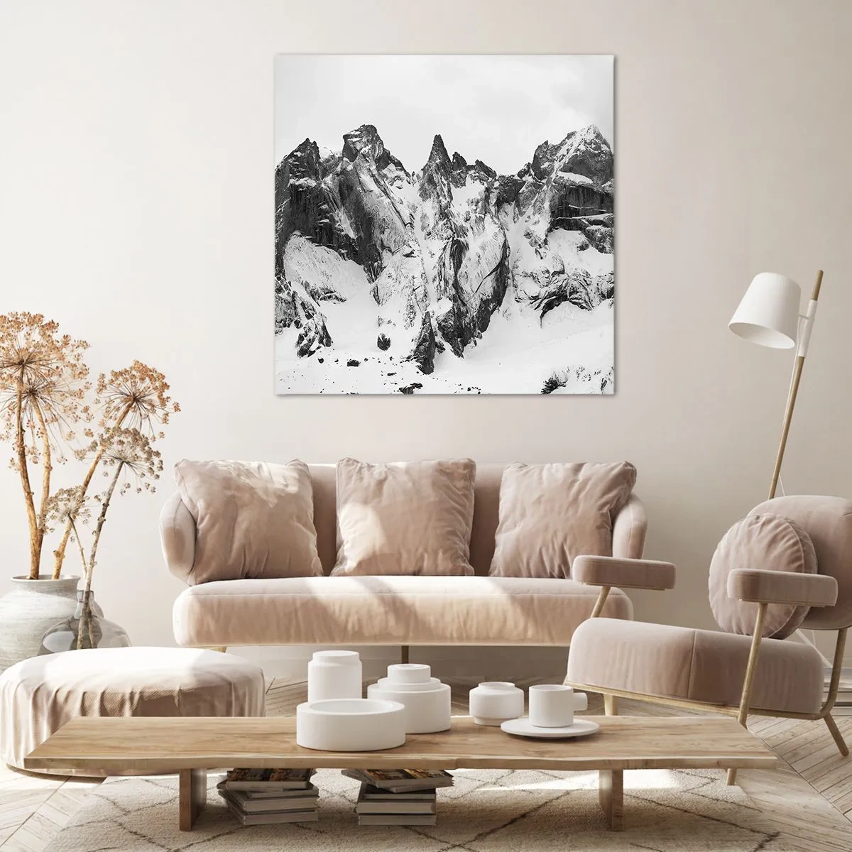 Quadro em tela - O assustador cume de granito - 40x40 cm