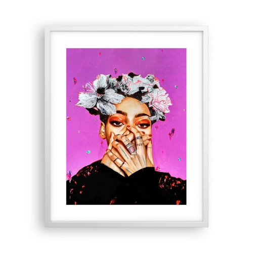 Pôster em moldura branca - Um pouco louco - 40x50 cm