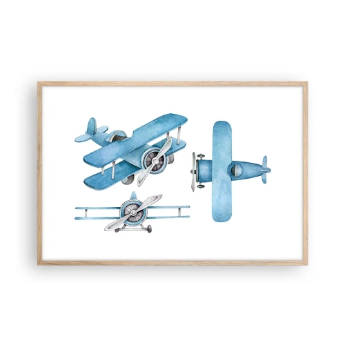 Pôster com moldura de carvalho claro - Um vencedor nato - 91x61 cm