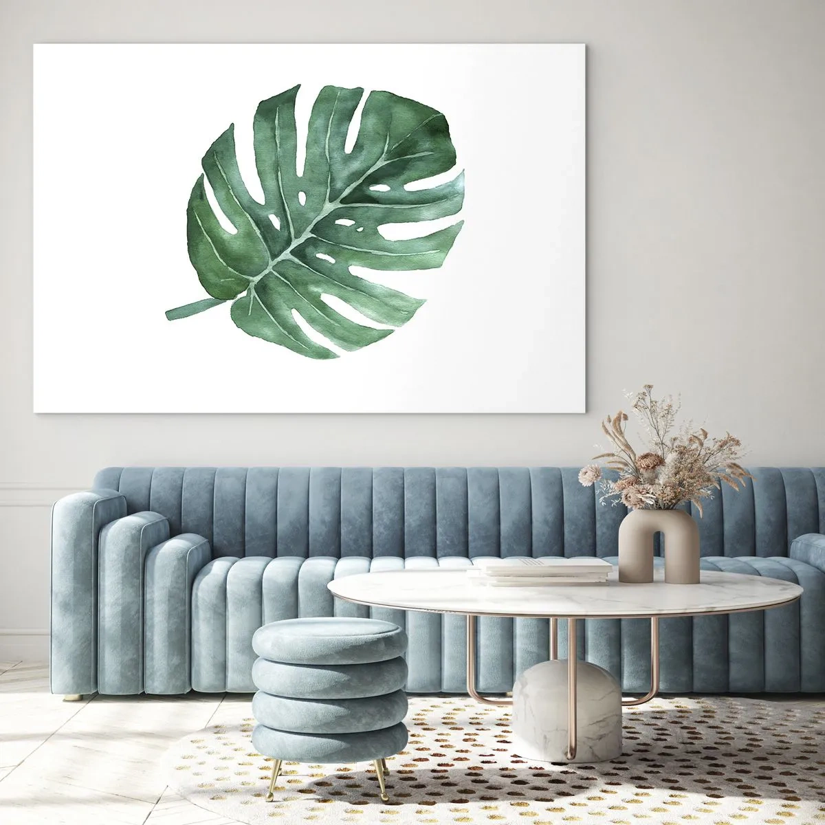 Quadro em vidro - Conceito verde - 120x80 cm