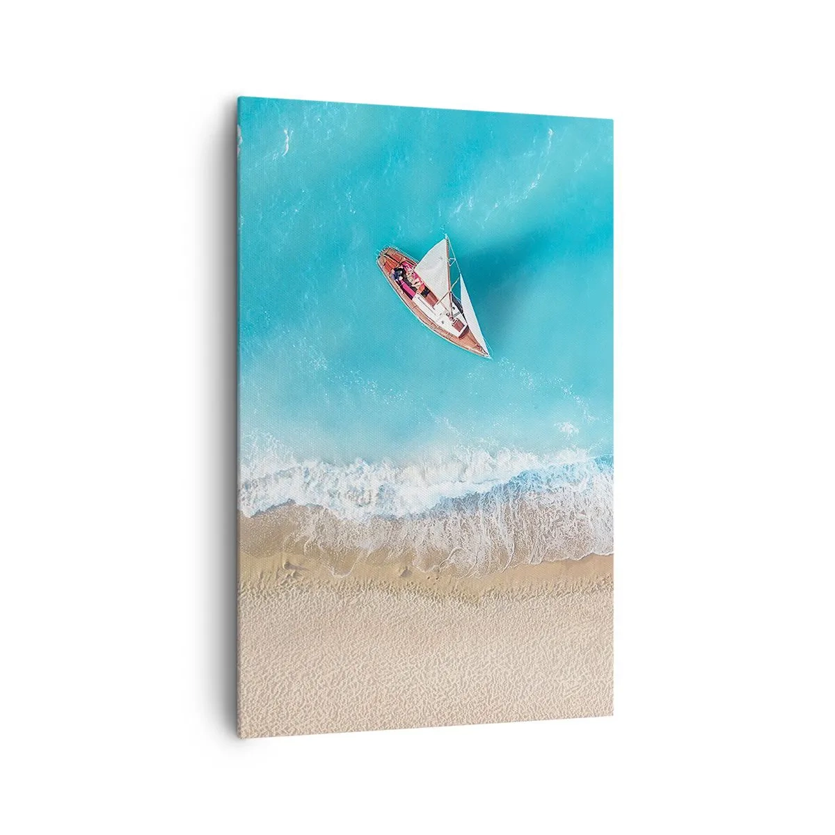 Quadro em tela - No limite do azul e do ouro - 80x120 cm