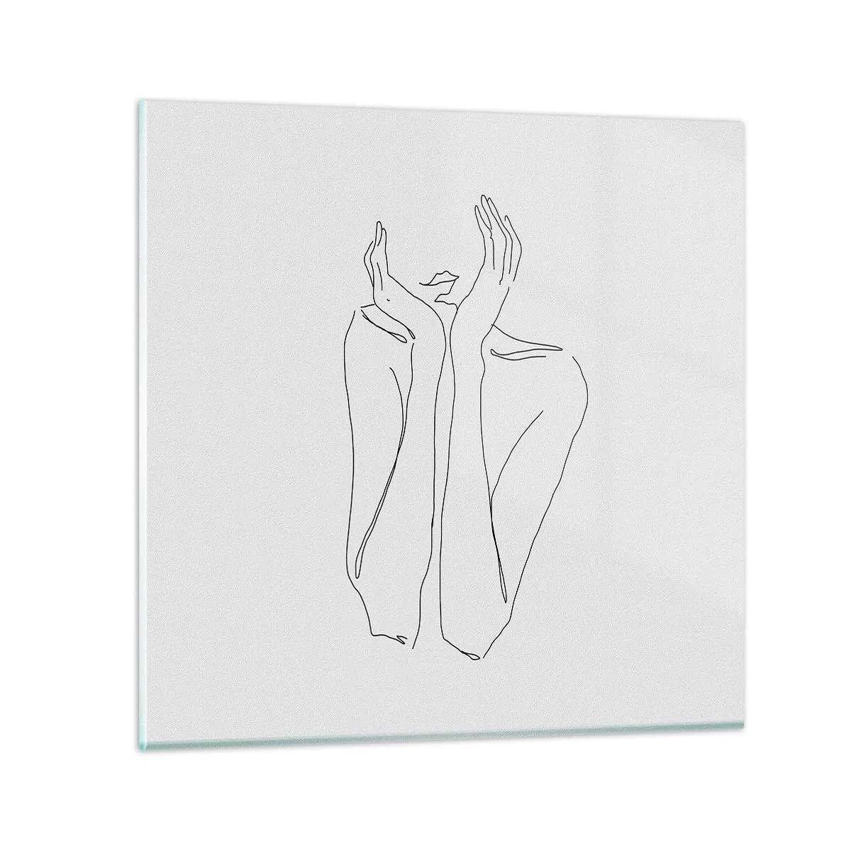 Quadro em vidro - Com o que sonham as meninas  - 50x50 cm