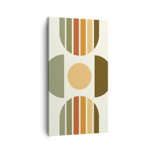 Quadro em tela - Em tons terrosos - 45x80 cm