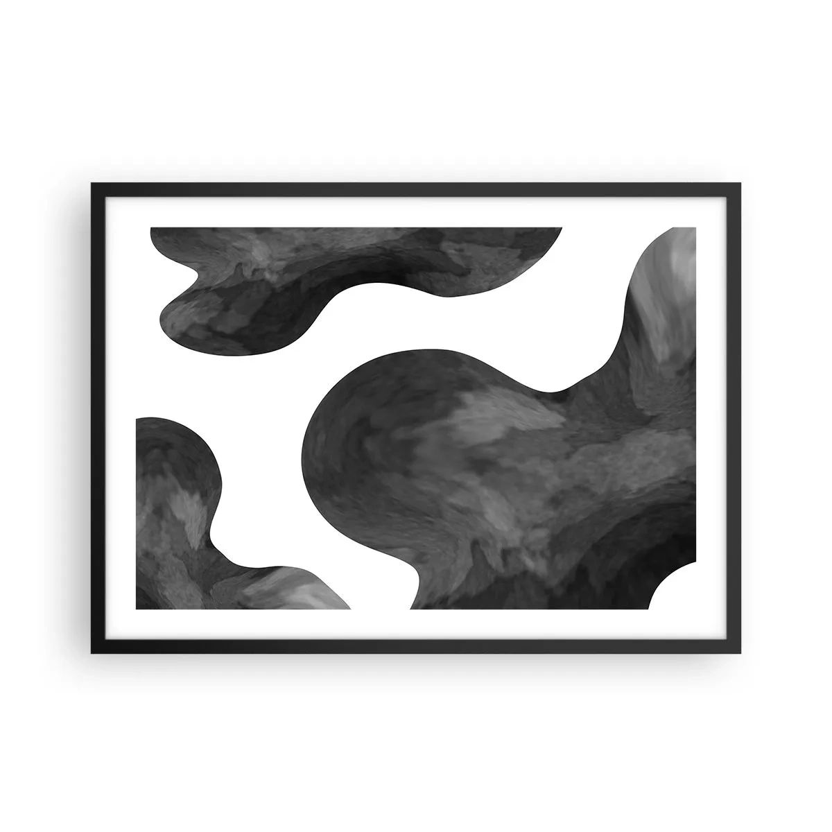 Pôster com moldura preta - Via Láctea - 70x50 cm
