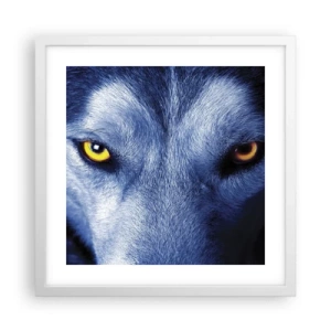 Pôster em moldura branca - Olhar hipnotizante - 40x40 cm