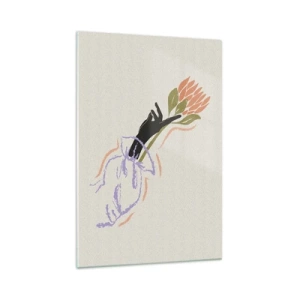 Quadro em vidro - Toque fraterno - 70x100 cm